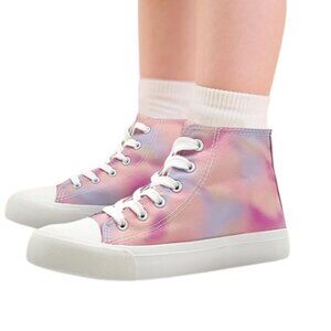 🆕Kids High Top Canvas Sneakers  Classic Lace-Up Big Kids Size 1.5 =(213 mm)